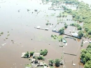 Ушедший под воду поселок Зазейский сняли с высоты птичьего полета видео