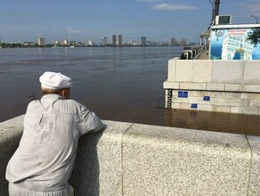 Уровень Амура в районе Благовещенска фото