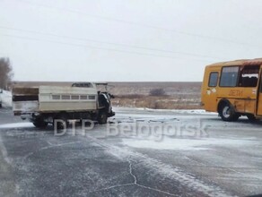 На трассе в Приамурье грузовик врезался в школьный автобус