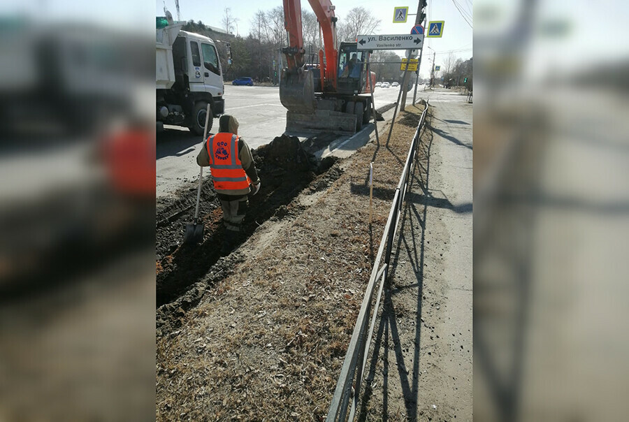 В Благовещенске на Игнатьевском шоссе ремонт идет сразу на нескольких участках