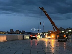 На набережной Благовещенска поздно вечером заметили технику