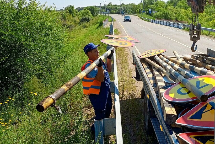 Временные знаки ограничивающие скорость в районе села Волково до 40 кмч убраны  