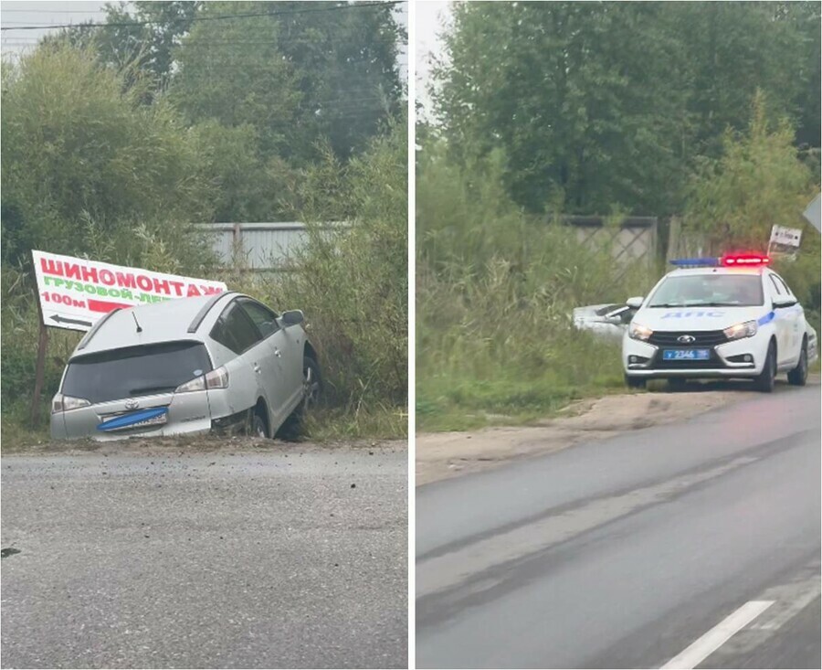 В Свободном автомобиль влетел в шиномонтаж