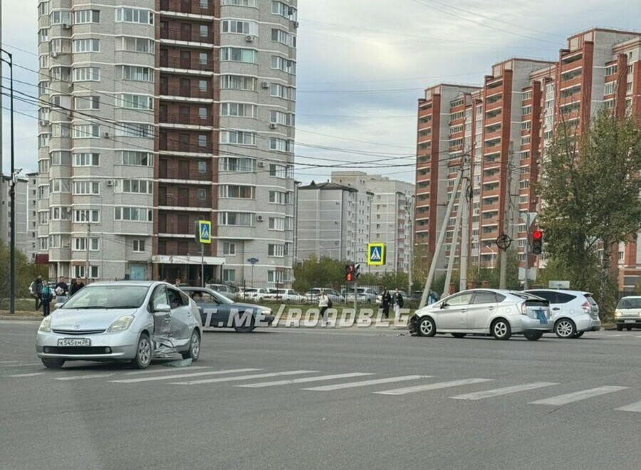 Один из самых аварийных участков Благовещенска отметился новым жестким ДТП