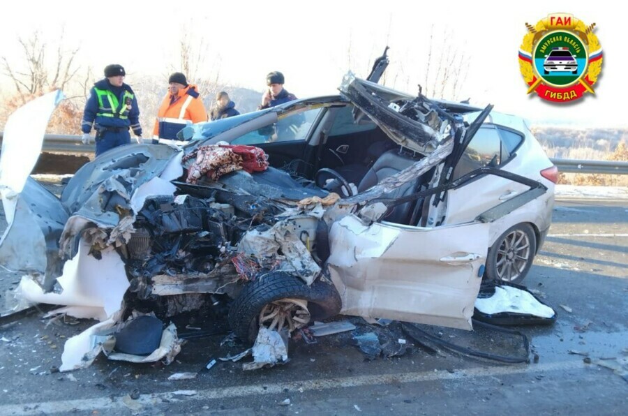 В Амурской области люди чудом остались живы после встречи с грузовиком