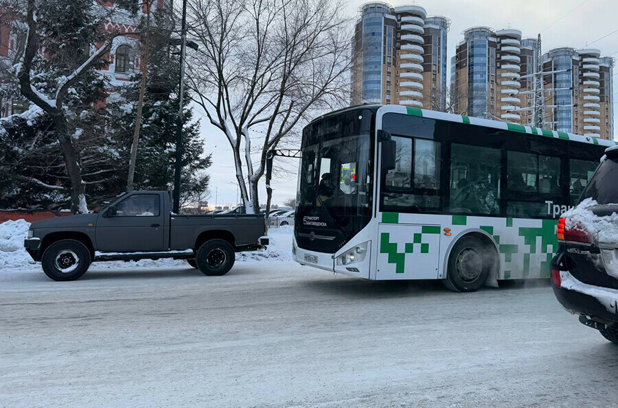 В Благовещенске автобус  30 вернулся на свой маршрут