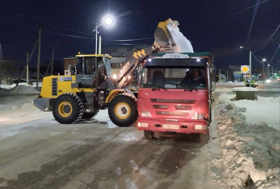 Мэрия опубликовала ночной план работ по уборке Благовещенска