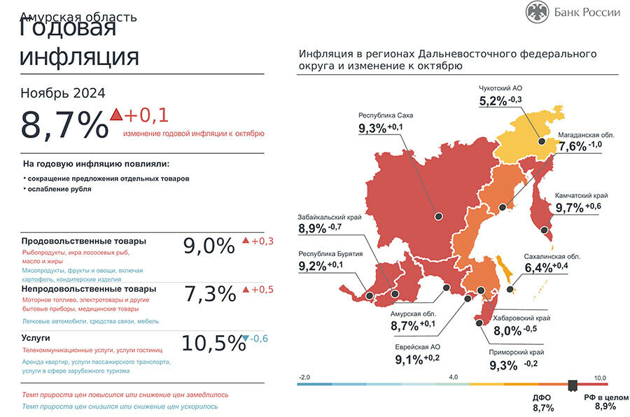 Почему в Амурской области ускорилась инфляция в ноябре инфографика